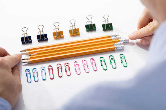 Arranging pencils