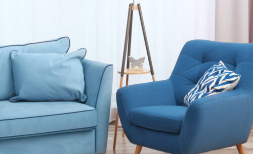Modern design of living room interior