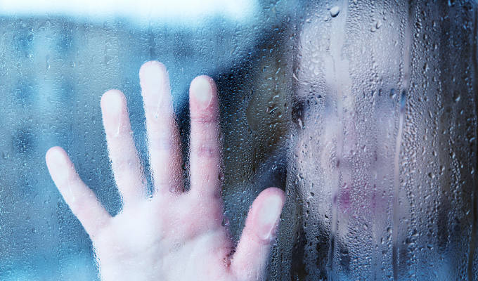 Sad Woman Looking Out Window